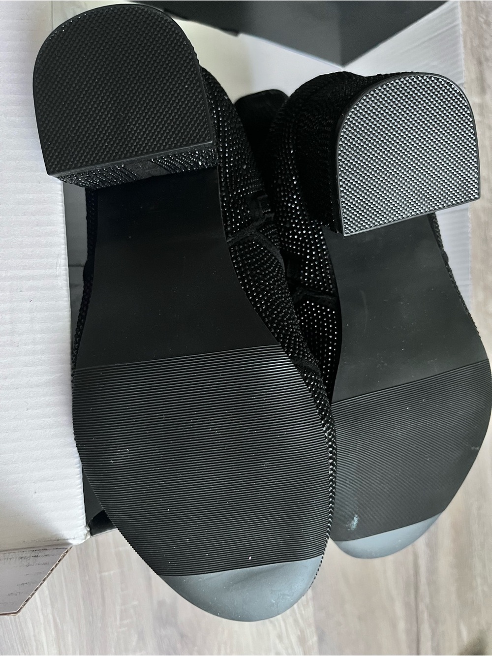 torrid Black Rhinestone Stretch Ankle Booties - Picture 2 of 2
